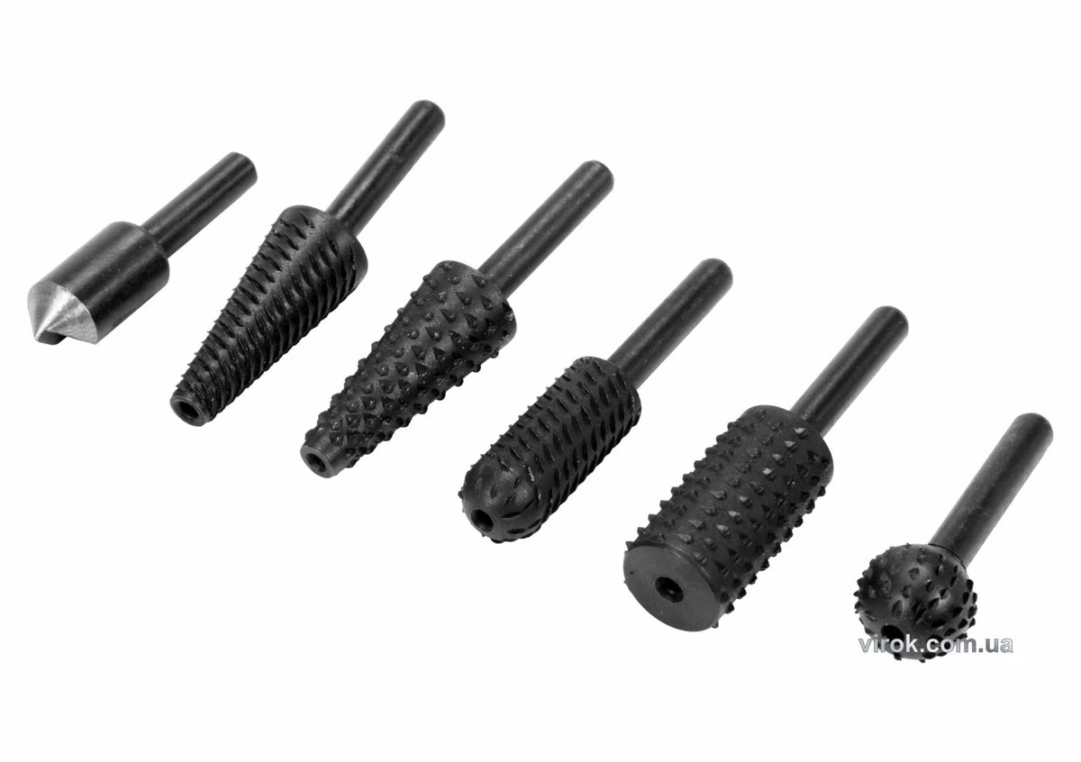 YATO Набір фрез різної форми по металу і дереву YATO, для дрилі, з шпінделем Ø= 6 мм, 6 шт.  | YT-61