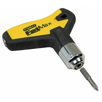 STANLEY 0-79-153 Отвертка + 25 насадок FatMax реверсивная с Т-образной ручкой в кейсе