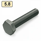 Болт DIN 933 M8x35 5,8 цинк платковий