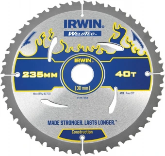 IRWIN Диск пильный по деревоматериалам Weldtec CSB 235мм/T40/30/20, | 1897388