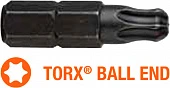 USH Насадка викруткова Industry TORX T25K x 25 мм BallEnd заокруглена, Уп. 10 шт. | UUSG0012996