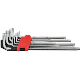 Набір ключів TORX подовжених, Cr-V, 9 шт. (Т10-Т50) Technics | 49-141