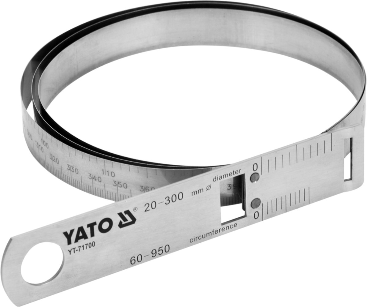 YATO Циркометр для кола- 60-950 мм і діаметра 20-300 мм YATO з метр. і дюйм. шкалами, стал  | YT-717