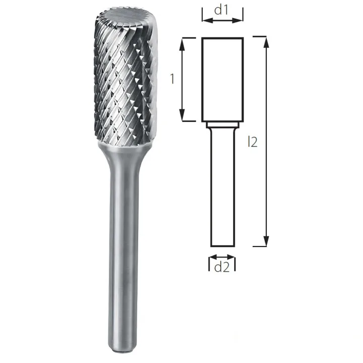 Борфреза цилиндрическая с радиусом (скругленная) PROFITOOL - 10х20х64х6 мм (A10206-6RAD)