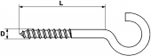 Шуруп-крюк С 10х140