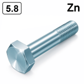 Болт DIN 931 M8x90 5,8 цинк