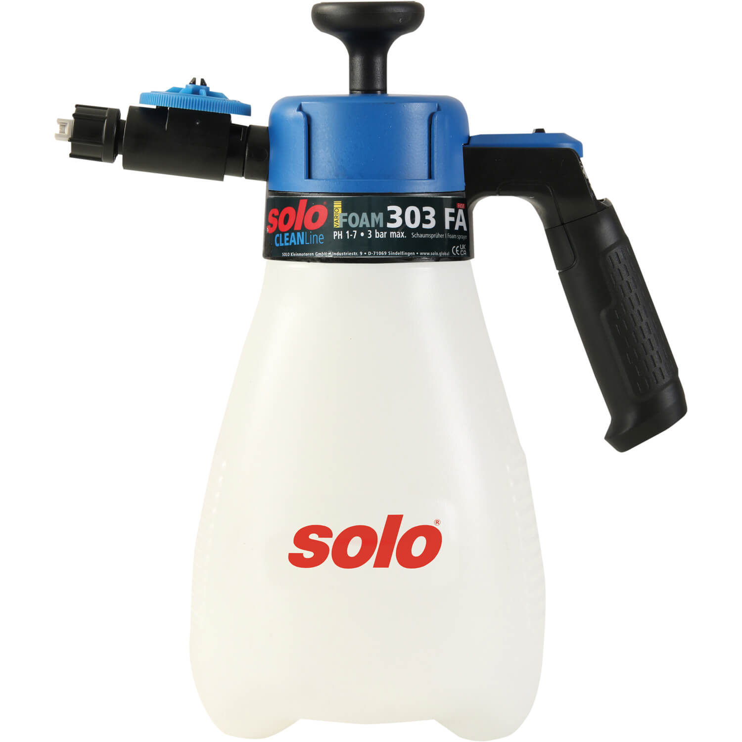 Обприскувач ручний SOLO, 1.25 л, поршневий, тиск 3 бар, вага 0.45 кг | solo 303FA