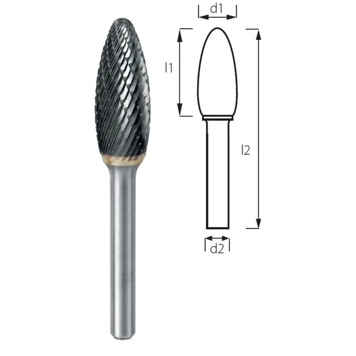 Борфреза факеловидная (поконковая) PROFITOOL - 6х14х50x6 мм (H06146-6)