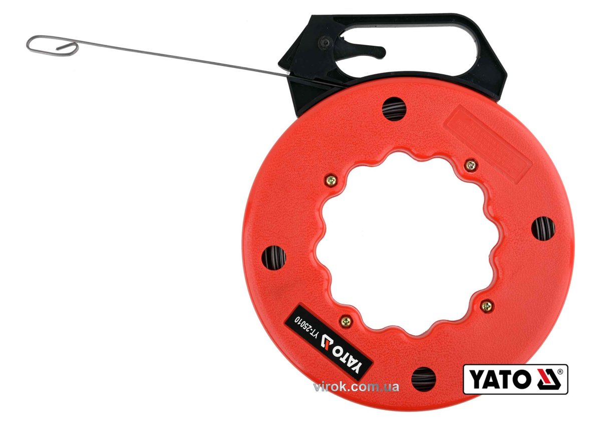 YATO Пристрій для протягування кабелів на бобіні YATO : l= 15.3 м, профіль- 3 х 1.5 мм  | YT-25010