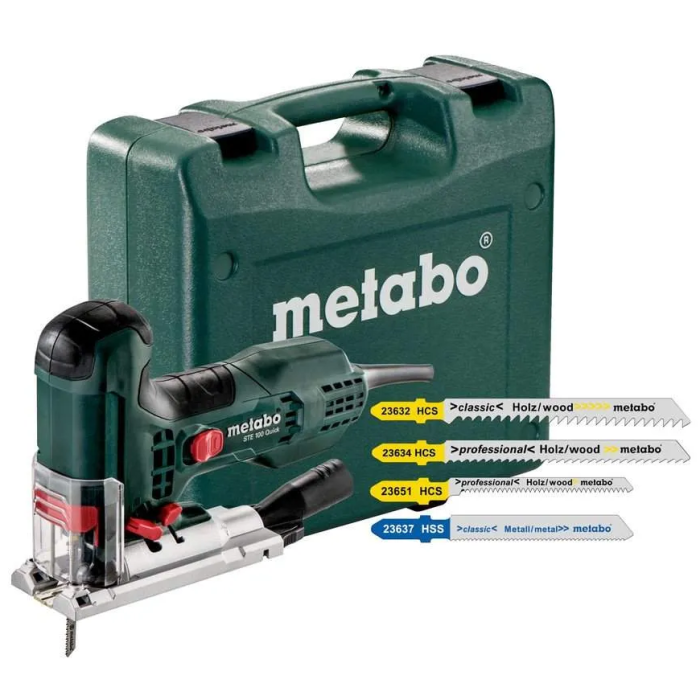 Електролобзик Metabo STE 100 Quick Set + Кейс (0.71 кВт, 3100 ход/хв) (601100900)
