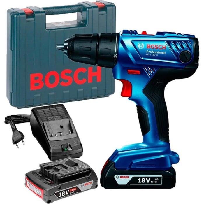 Дриль-шуруповерт Bosch GSR 180-LI Professional (18 В, 2х2 А*год) (06019F8109)