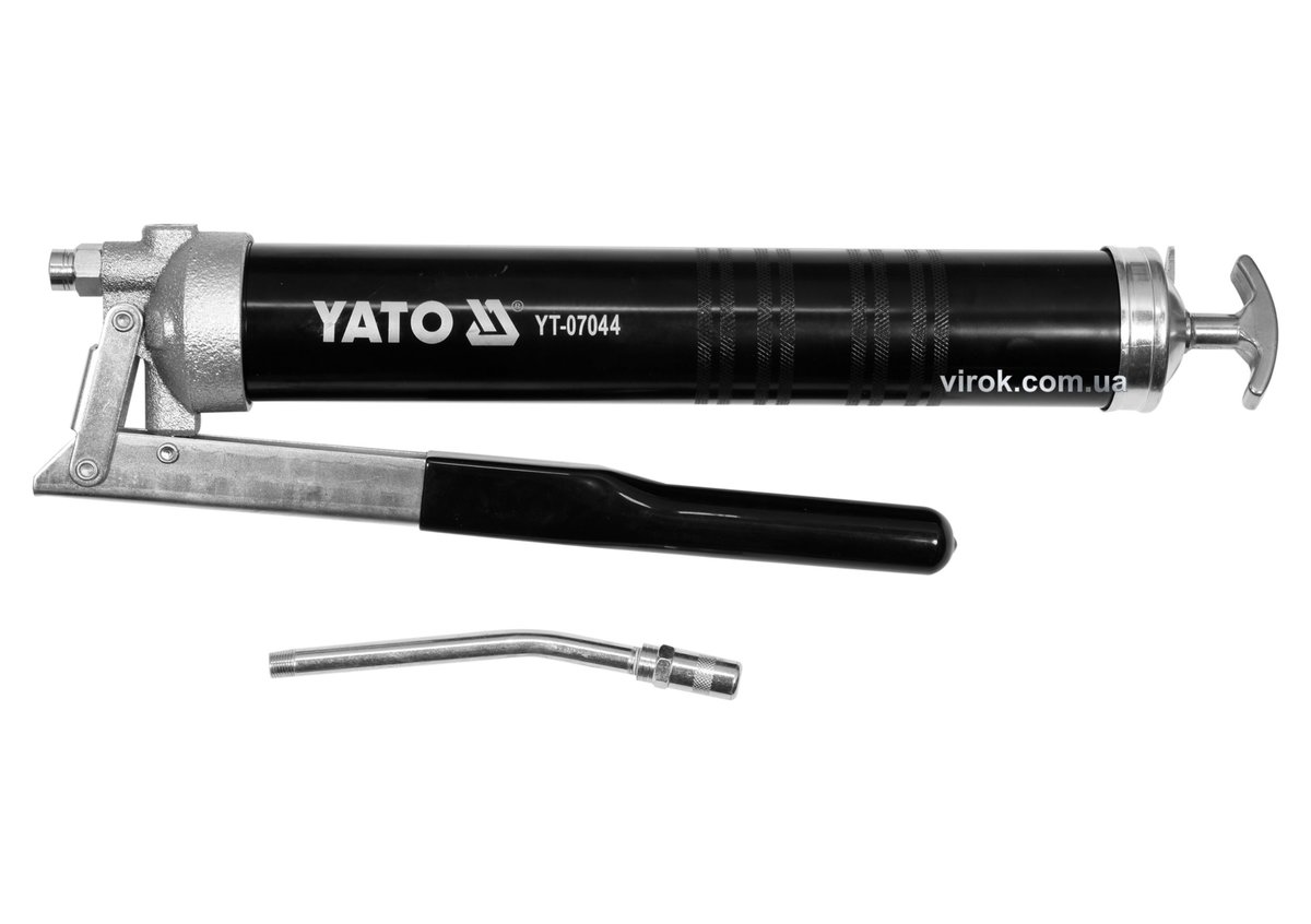 YATO Шприц мастильний YATO, 600 см³, 31- 70 MPa. з жорстким аплікатором  | YT-07044