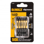 Набір біт DeWALT, ударні, IMPACT TORSION, Torx, Т25, L=57 мм, 5 шт