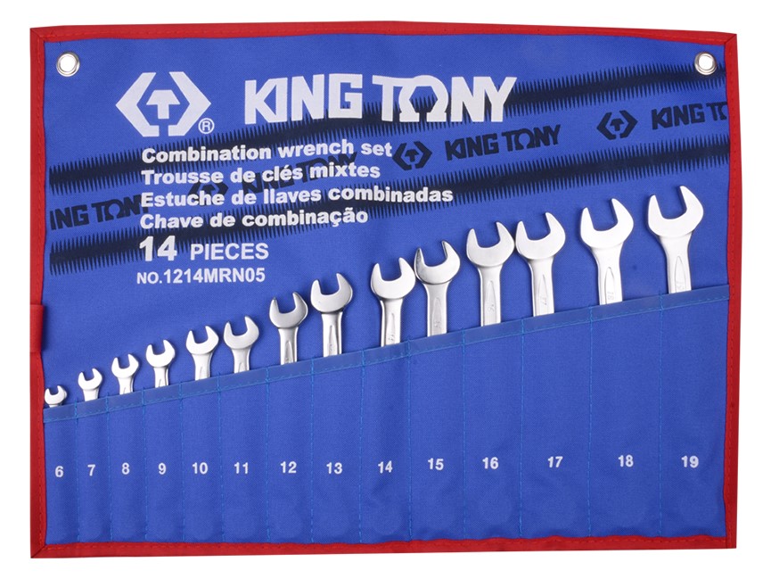 KING TONY Набор ключей комби 14шт. (06-19мм) | 1214MRN05