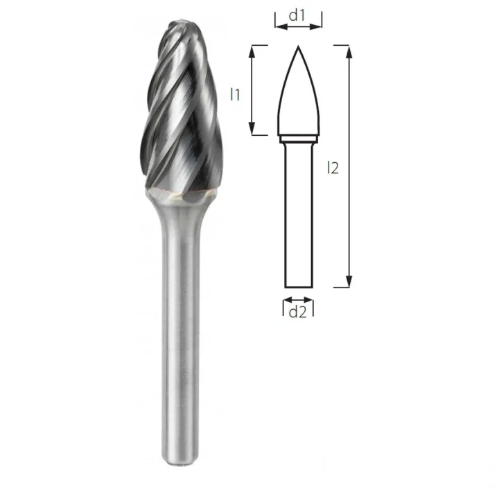 Борфреза сфероконическая (грибовидная) PROFITOOL - 16х25х70х6 мм (F15256-3)