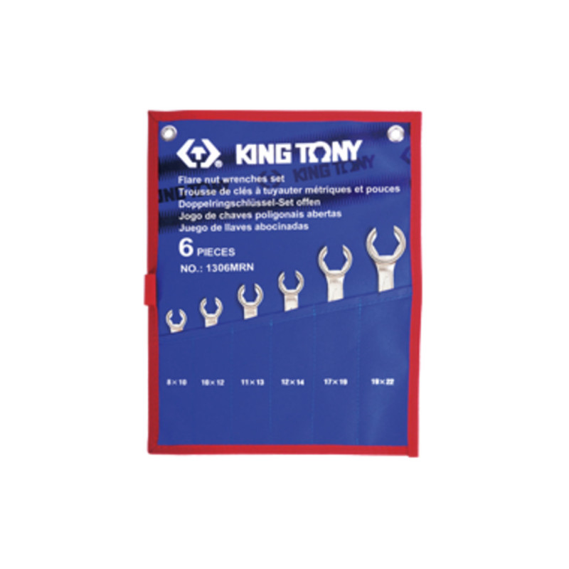 KING TONY Набор ключей разрезные 6шт. 8-22 мм в TREOTON | 1306MRN