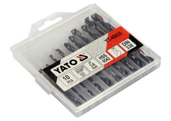 YATO Свердла по металу 2-сторонні, шліфовані YATO : HSS 6542, Ø=3.0- 6.0 мм, 10 шт  | YT-40025