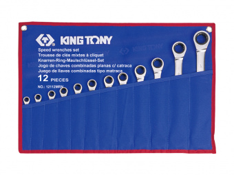 KING TONY Набор ключей комби с трещоткой 12 ед. (8-24мм) | 12112MRN