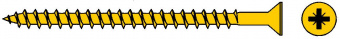 Универсальный шуруп 6,0х140/72 потайная головка Желтый цинк