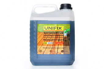 Антисептик грунтовка-пропитка концентрат 1:4 для обработки древесины 5 кг (с индикатором) UNIFIX