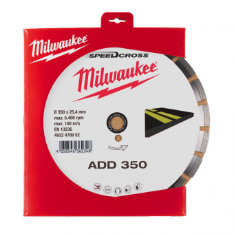MILWAUKEE Диск алмазний SpeedcrossADD 350, Ø350мм | 4932478952