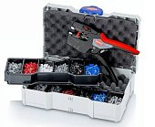 KNIPEX Набір кабельних наконечників з інструментом для опресування 12 72 190, в пластиковому кейсі