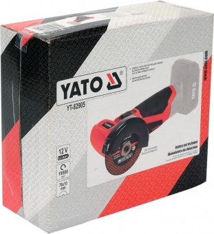 YATO Шліфмашина акумуляторна YATO безщіткова : Li-Ion 12 В. диск Ø= 76/10 мм(БЕЗ АКУМУЛЯТОРА)  | YT-