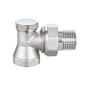 Кран латунний вентильний для підключення радіаторів кутовий нижній 3/4 Double-lin | 78-120