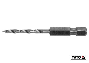 YATO Свердло по дереву YATO : Ø3 x 65/35 мм, хвостовик- HEX 1/4", HSS 4241  | YT-33860