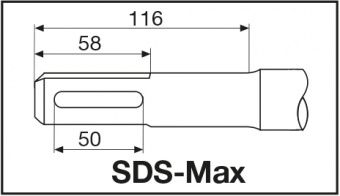 MILWAUKEE Долото пласке SDS-MAX , 300х80мм | 4932343744
