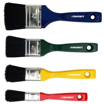 Набір малярних пензлів для лаку, 4шт Favorit | 01-960