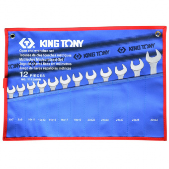 KING TONY Набор ключей рожковых 12 штук (6-32 мм) | 1112MRN