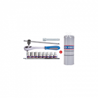 KING TONY Набор головок ударных 1/2" 3 ед. 6-ти гранные,длинные, 17,19,21мм в блистере | P4405MP1