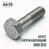 Болт DIN 931 M6x100 A4