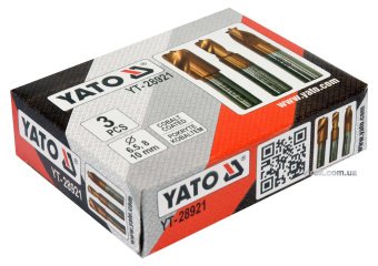 YATO Свердла для точкового зварювання HSS YATO діаметрами 6.5, 8, 10 мм, набір, 3 шт. у футлярі  | Y