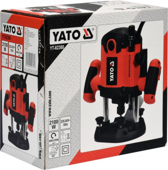 YATO Фрезер ручний мережевий YATO : 2100 Вт, цанга Ø= 8, 12 мм, хід- 55 мм  | YT-82380