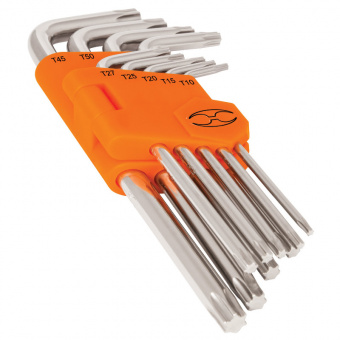 TRUPER TORX-9L Набір ключів Torx подовжені у пластиковій кассеті, 9шт.