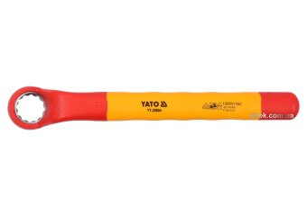 YATO Ключ накидний YATO : Вигнутий, М21 мм, ізольований корпус VDE до 1000V (DW) | YT-20994