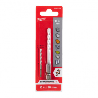 MILWAUKEE Свердло універсальне ShW HEX , Ø3x90мм | 4932471091