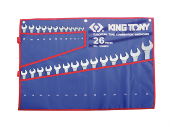 KING TONY Набор ключей комби 26шт. (6-32 мм) TREOTON | 1226MRN