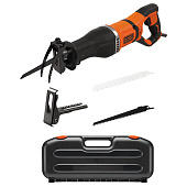 Пила шабельна мережева BLACK+DECKER, 750 Вт, 0 - 2800 ход/хв, величина ходу 20 мм, вага 2.4 кг
