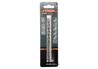 STHOR Свердло універсальне : YG6X, з 6-гран. хвостовиком-1/4", Ø= 8 мм, l= 120/70 мм  | 21690