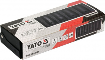 YATO Торцеві головки ударні для зриву гвинтів YATO: квадрат-1/2", L= 55 мм; М17, 18.5, 21.5, 26 мм, 