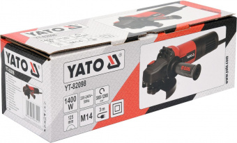 YATO Угловая шлифмашина 125 мм с контролем скорости YATO YT-82098
