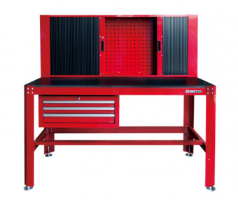 KING TONY Верстак слесарный 3 полки выдвижных, наверсных шкаф, | 87512