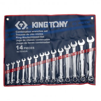 KING TONY Набор ключей дюймовых 14шт. (5/16" - 1-1/4") | 1214SR