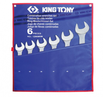 KING TONY Набор ключей комби 6шт. (34-50мм) | 1296MRN