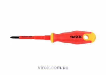 YATO Викрутка хрестова діелектрична ізольована YATO : PH1 x 80 мм. VDE до 1000V  | YT-2822