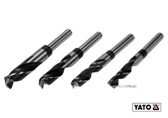 YATO Набір свердл по металу YATO: HSS 4241, Ø14-20мм, L=75/150мм, до нержав. і конструкц. сталі, 4 ш