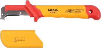 YATO Ніж для знімання ізоляції YATO; l=155 мм, лезо l=38 мм з діелектр. ізольованою ручкою 1000 В  |